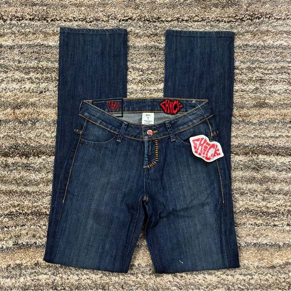 Chick Nicky Hilton Low Rise Mini Bootcut Jeans Sz 24 NWT | Low Rise Bootcut Y2K* - Picture 12 of 14
